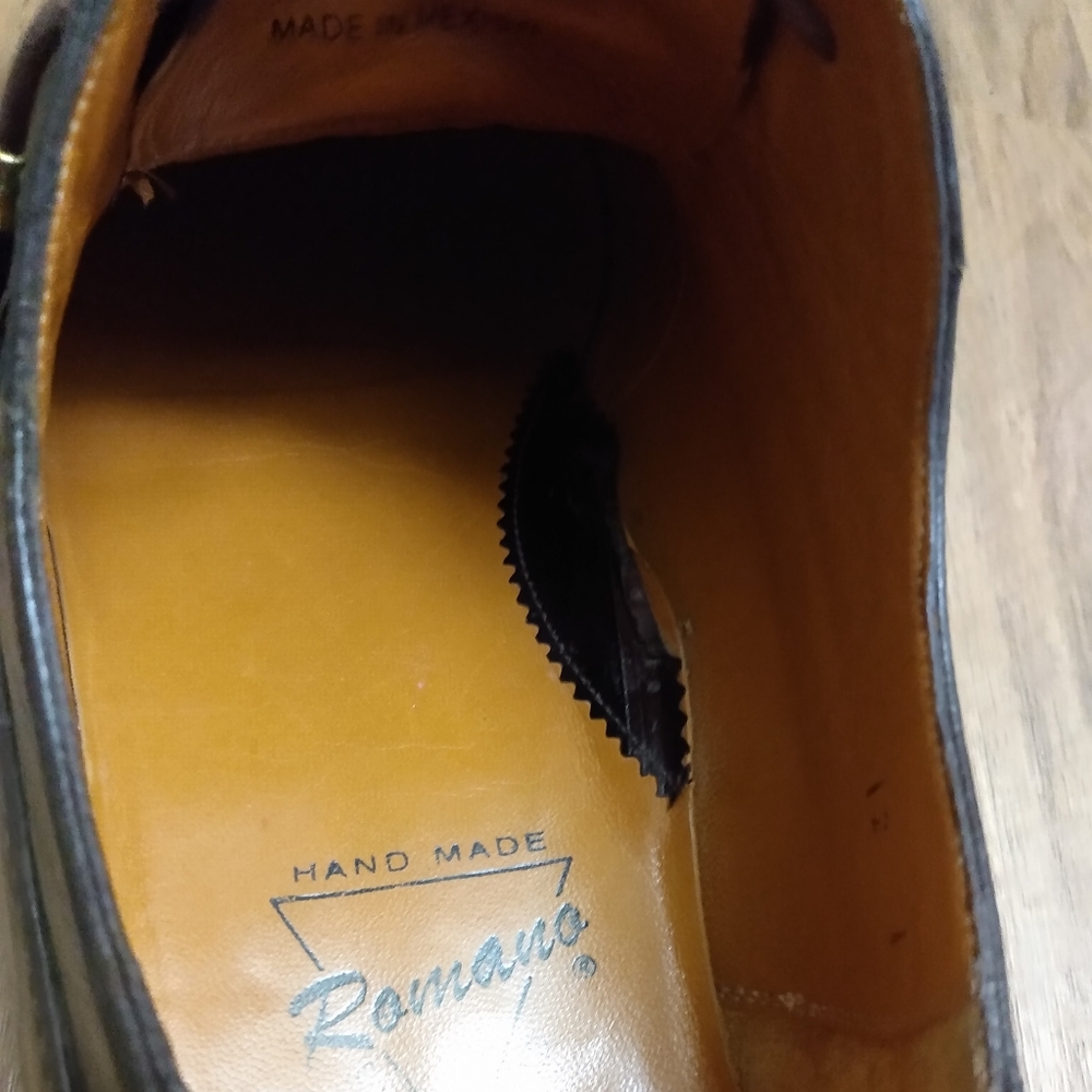 12 hornback crocodile and eel skin leather oxfords - Picture 5 of 7